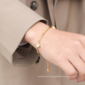 Shangjie OEM Pulseras Fashion Danity Bamboo Chain Chain Bracelets Bijoux Bracelet coeur en acier en acier en acier inoxydable
